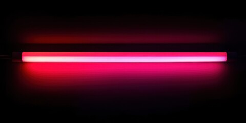 Poster - Red light is lit up on a black background