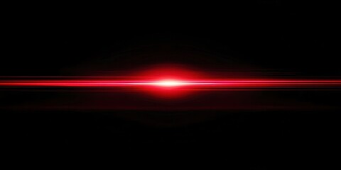 Poster - Red line is shown on a black background