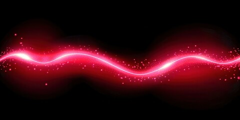 Poster - Red line with a lot of sparkles