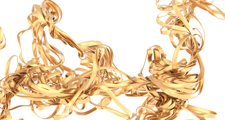 Aufkleber - Shiny yellow leaf gold foil texture