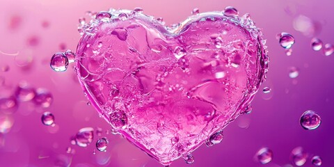 Poster - Heart made of water droplets