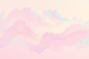 Fototapete - PNG Pink grainy pastel abstract shape on gradient backgrpund art illustration landscape.