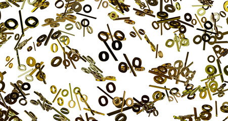 Poster - 3d Sales icons floating in the air 3D rendering