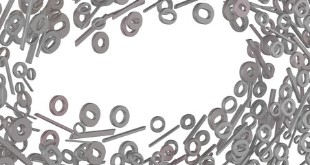 Poster - 3d Sales icons floating in the air 3D rendering