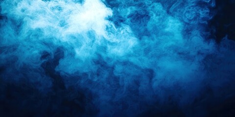 Wall Mural - Blue smokey cloud with a white cloud in the middle