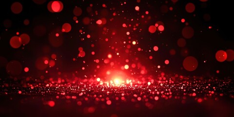 Poster - Red background with many red dots