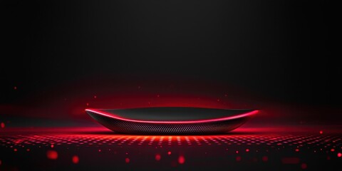 Poster - Red object is on a black background