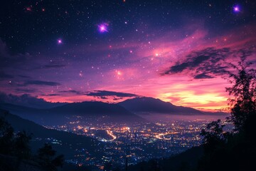 Poster - early morning sunrise with a star still visible.