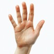© Surasak-Art - High Res Hand Stop Gesture Open Palm Detailed Image White Background