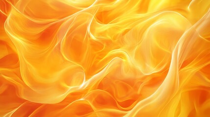Poster - Abstract swirling orange and yellow flowing fabric texture background.