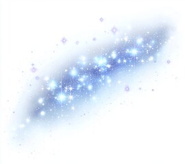 Poster - Isolated blue glowing light effects on a transparent background, featuring a solar flare with beams and a spotlight. Includes glow effect, starburst with sparkles, in PNG format.