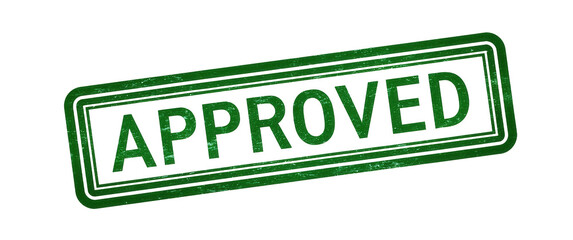 Wall Mural - green approve stamp. approved stamp on transparent background