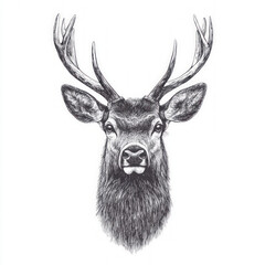 Wall Mural - Stag Deer Isolated