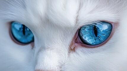 Wall Mural - Close-Up of a Cat's Striking Blue Eye