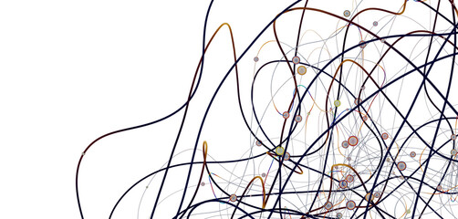 Aufkleber - Abstract network of physical devices on the Internet using a network connection
