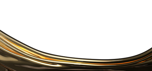Aufkleber - Abstract background of gold wavy silk or satin. 3d