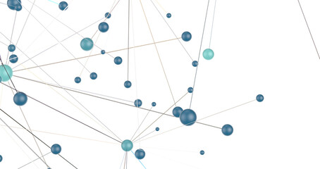Leinwandbilder - Abstract 3d render, network concept, background