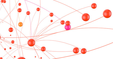 Fototapete - network structure - abstract design connection