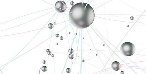 Leinwandbilder - network structure - abstract design connection