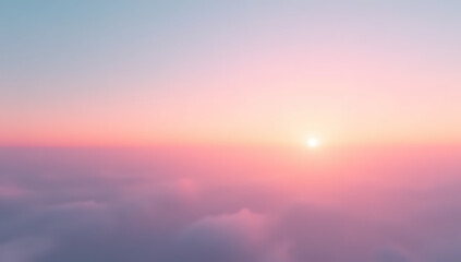 Poster - Soft pastel hues of a serene sunset backdrop create a breathtakingly beautiful gradient effect in the evening sky._00003_