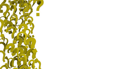 Aufkleber - Infinite question marks, original 3d illustration