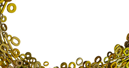 Poster - 3d Sales icons floating in the air 3D rendering