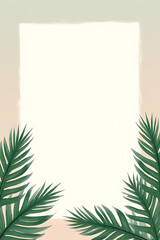 Aufkleber - Palm leaves in a tropical pattern against a soft pastel colored background leave ample room for creative writing._00002_