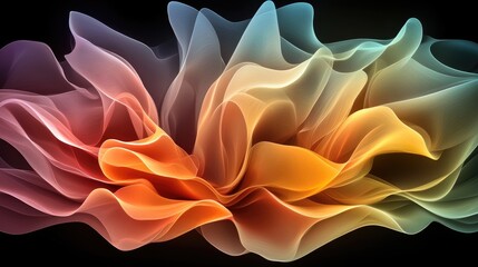 Aufkleber - Dynamic color flow abstract art digital space graphic design vibrant environment close-up visual concept