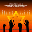 © NAVIN - Vector illustration of International Day of Commemoration in memory of the victims of the Holocaust social media template