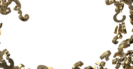 Aufkleber - colored question marks background concept. 3D Rendering.
