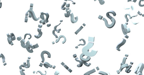 Aufkleber - Infinite question marks, original 3d illustration