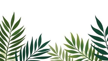 Poster - Beautiful abstract design featuring a collection of exotic tropical leaves on a white background with foliage plants._00003_