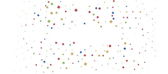Poster -  Colorful confetti on white background