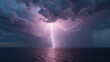 © Oleg_Yakovlev - Lightning weather theme. Generative ai.