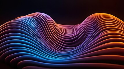 Poster - Dynamic wave patterns abstract concept digital art vibrant colors close-up view visual innovation