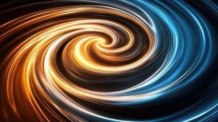 Poster - Dynamic swirl of energy in an abstract universe digital art vivid colors cosmic concept