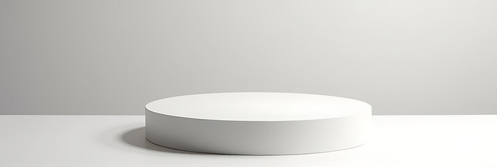 Aufkleber - A minimalist white sandstone top product display platform with selective focus enhances visual appeal and showcases products effectively._00002_