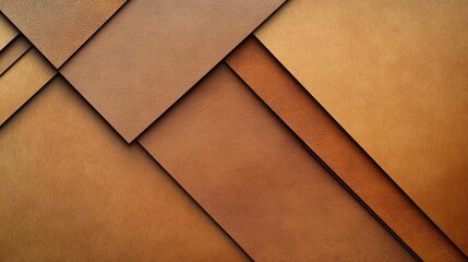 Poster - brown textured paper layers as abstract background for creative design or cover page applications