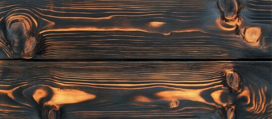 Poster - Charred wood texture with intricate patterns suitable for rustic or vintage design applications and background elements.