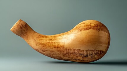 Poster - Calabash Bottle Gourd Decorative Piece on Smooth Background for Arts and Crafts