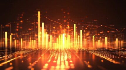 Poster - Investment Strategies on Digital Board with Charts and Arrows