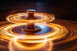 © Natalia - Spinning top in motion creating luminous swirls with long exposure