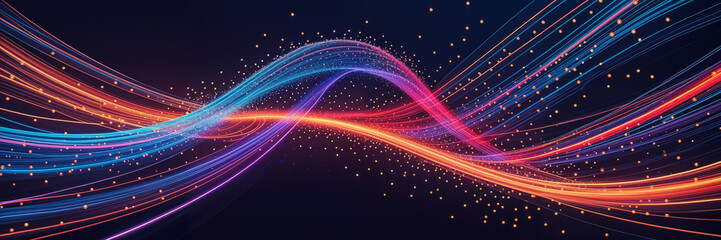 technology wallpaper - dynamic light streaks: vibrant energy flow against a dark background.