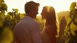 © Bipul Kumar - A couple standing in a vineyard at sunset
