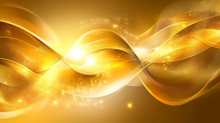 Poster - Bright Light Abstract Wave Design for Management Use