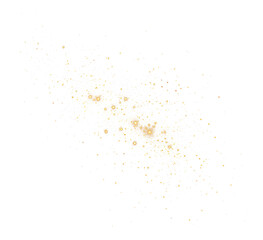 Wall Mural - png a vector glowing gold light effect illustration night stars.