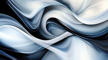 Poster - abstract background featuring flowing lines and gradients, with smooth dark transitions creating depth and contrast, 