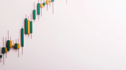 Poster - Colorful Financial Market Data Chart Display Illustrating Bullish Investment Trends