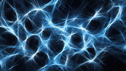 Poster - abstract network connection background, featuring interconnected glowing nodes and lines in a dynamic web-like pattern, 