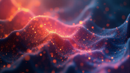 Wall Mural - abstract orange and blue background. generative ai.